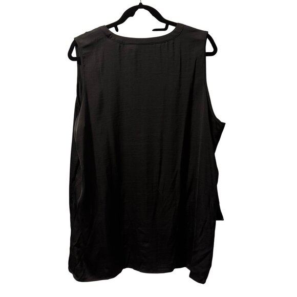 Chicos Womens Black Sleeveless V-Neck Tunic Size XL Polyester blouse top tunic - Picture 8 of 10